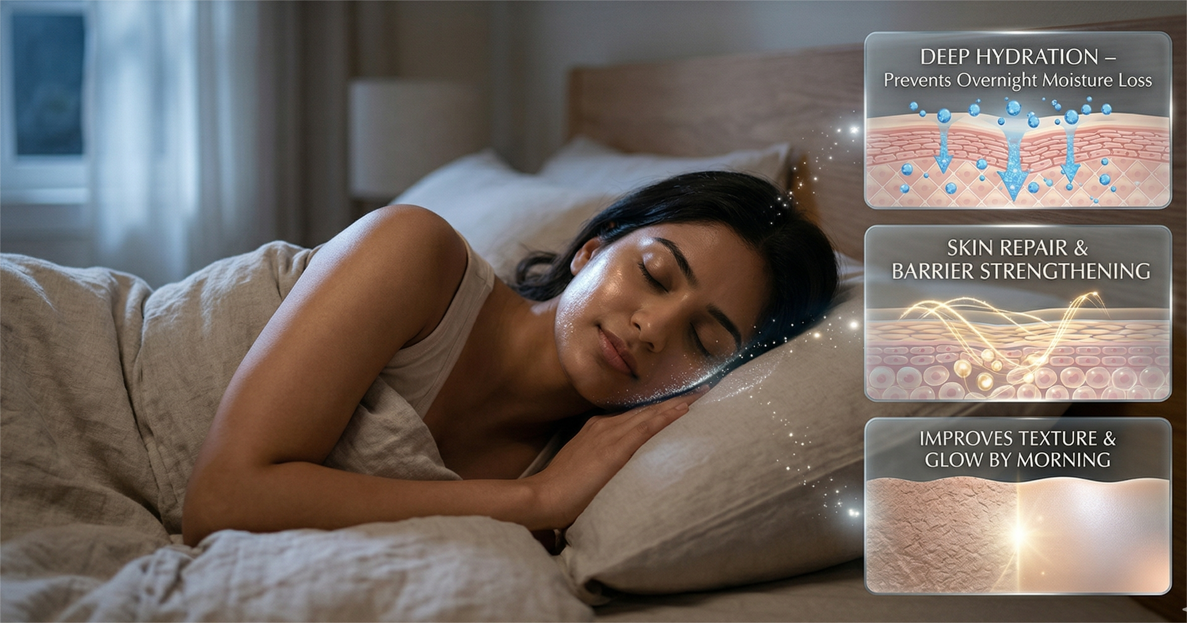 Skin Repairing at Night in Sleep
